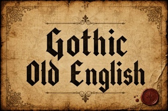 Gothic Old English Fonts: Design and Application