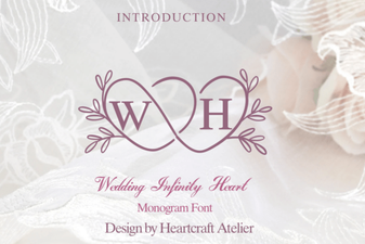 Creative Wedding Design Ideas with Infinity Heart Fonts