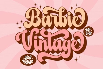 Vintage Barbie Fonts for Modern Design Projects